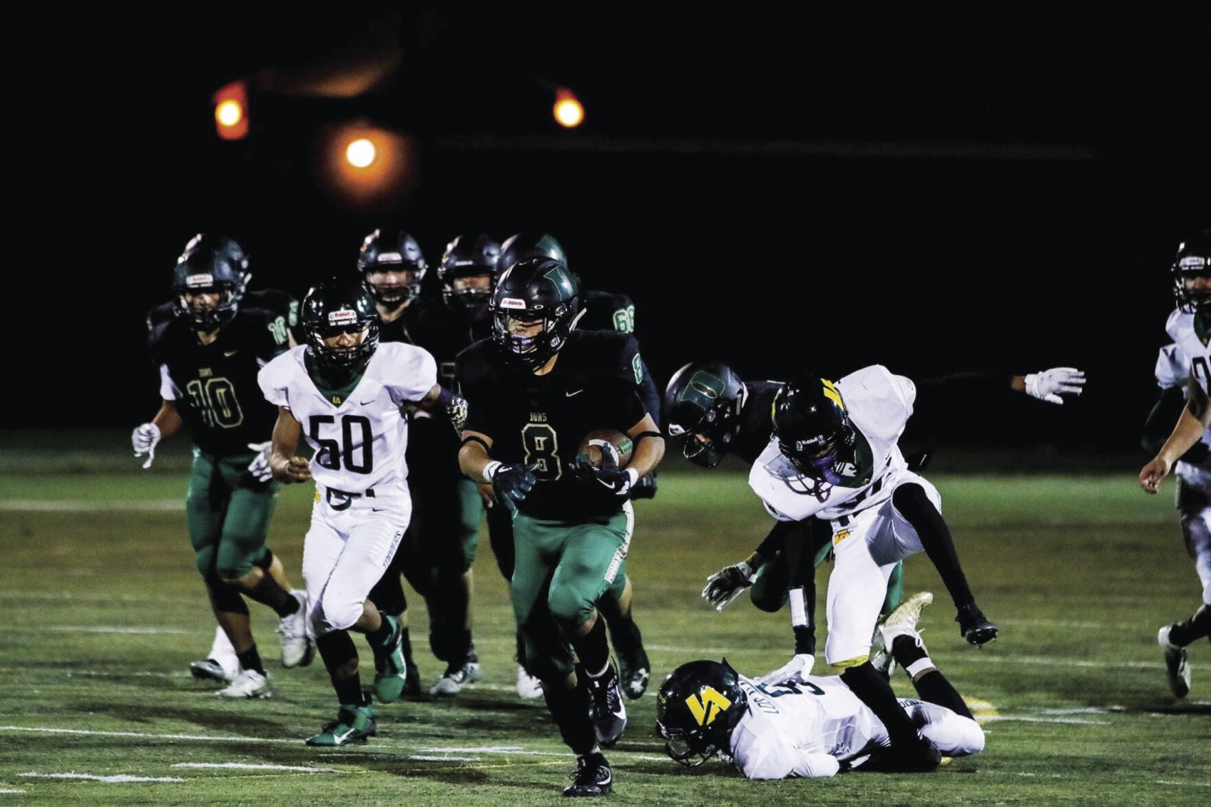 Damian Gallegos breaks away